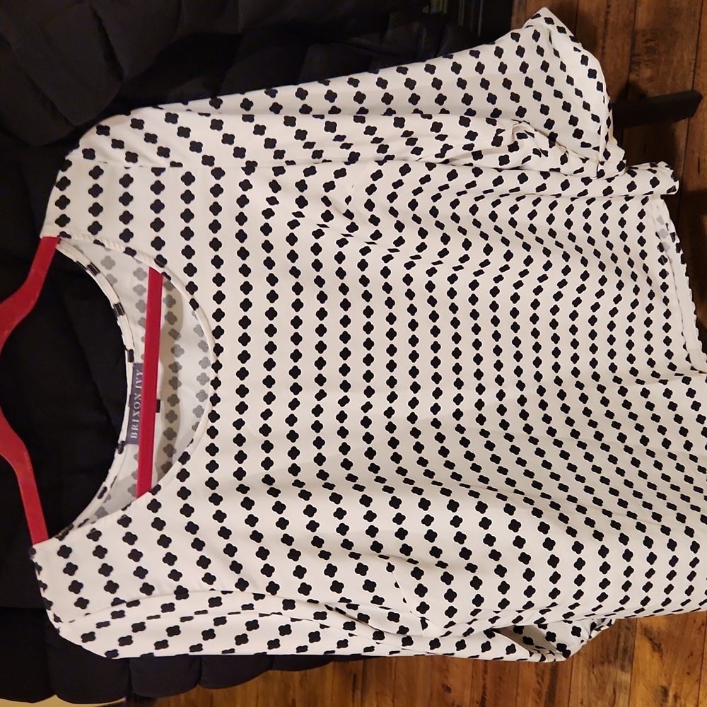 Brixon Ivy Black/White Polka dot print blouse